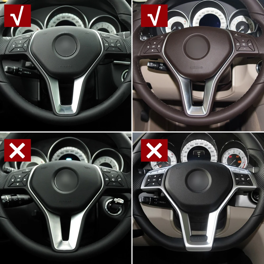Interior Car Steering Wheel Frame Trim Cover For Mercedes BENZ C E GLK GLA CLA CLS Class W176 W204 W212 GLK204 W218 W156