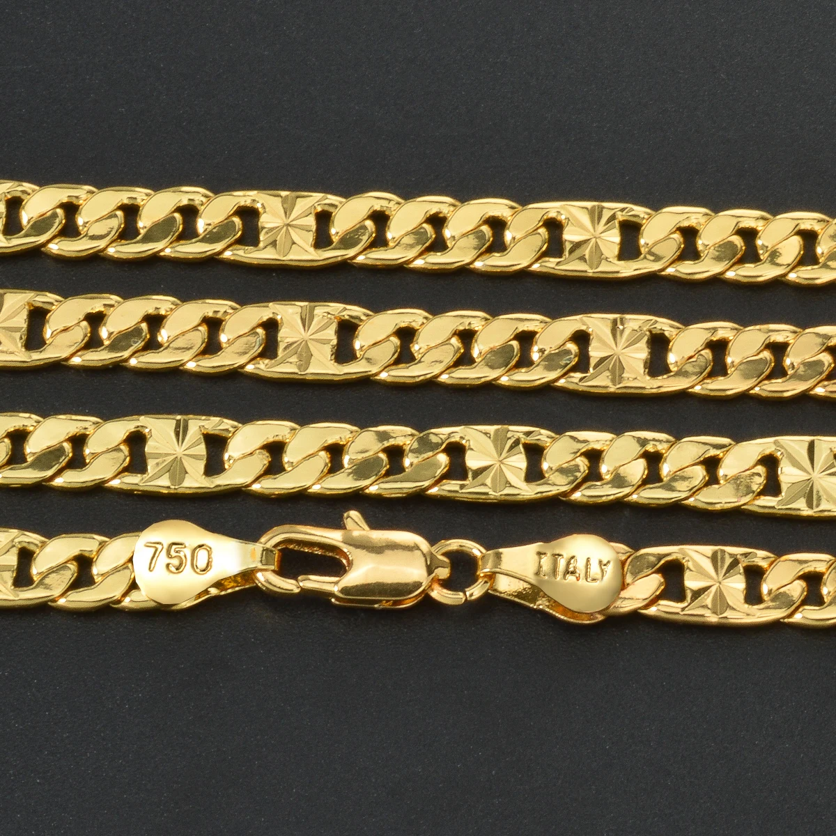 Dubai Men'S Fashion - Kalung Rantai Cuban Dubai 750 Italia