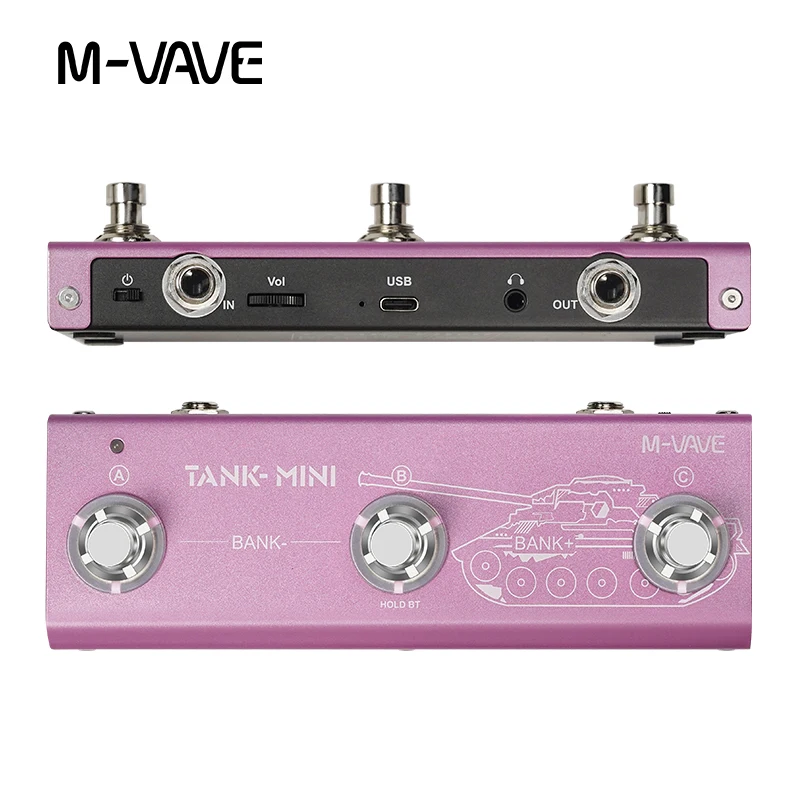 M VAVE Mini Guitar Or Bass Pedal Multi-effects Adjustable Effects Chain AMP Imported New TANK