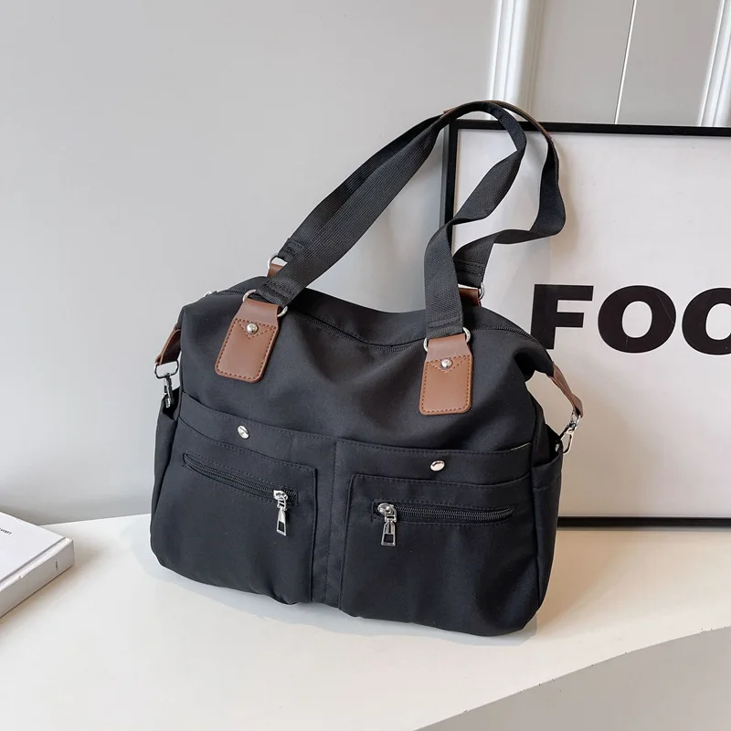 

Large Capacity Fashionable Commuter Tote Bag New Canvas Versatile Shoulder Bag Trend Leisure Travel Handbag