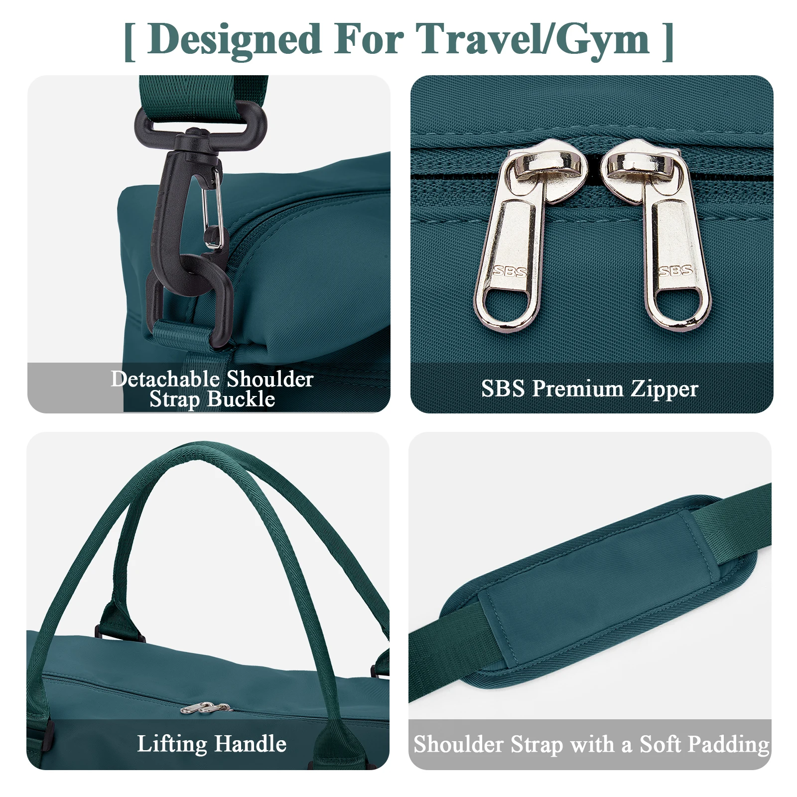 Gym Bag for Women, Carry on Weekender Overnight Bag, Travel Duffel Bags with Trolley SleeveTravel Tote Bag Workout Dance Bag