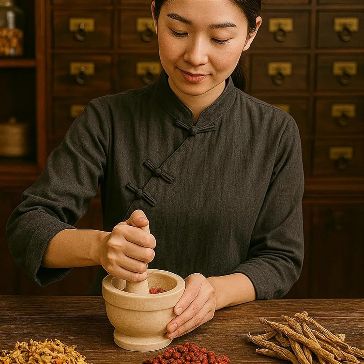 

Новый набор мраморных растворов для шампанского и пестика, мельница для специй и чеснока, бежевый