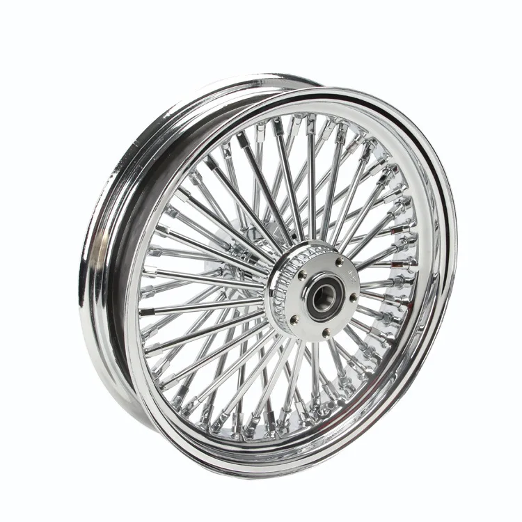 Suitable For Harley Modified Retro 21 Inch Spoke Wheels With 48 Electroplated Coarse Spoke Wheels,suitable For Old Harley Models
