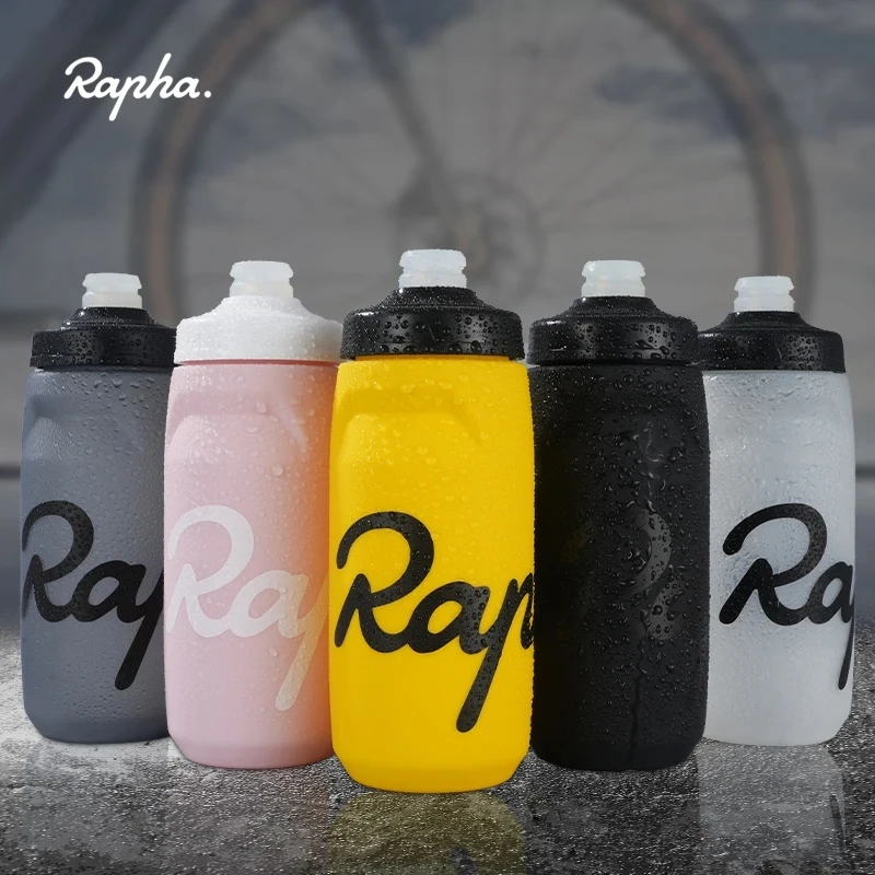 Rapha 620/750ml Bicycle Water Bottle Squeezable PP5 Food Grade BPA-Free Lock Cup Removable Dust Cover Cycling Sports Kettle