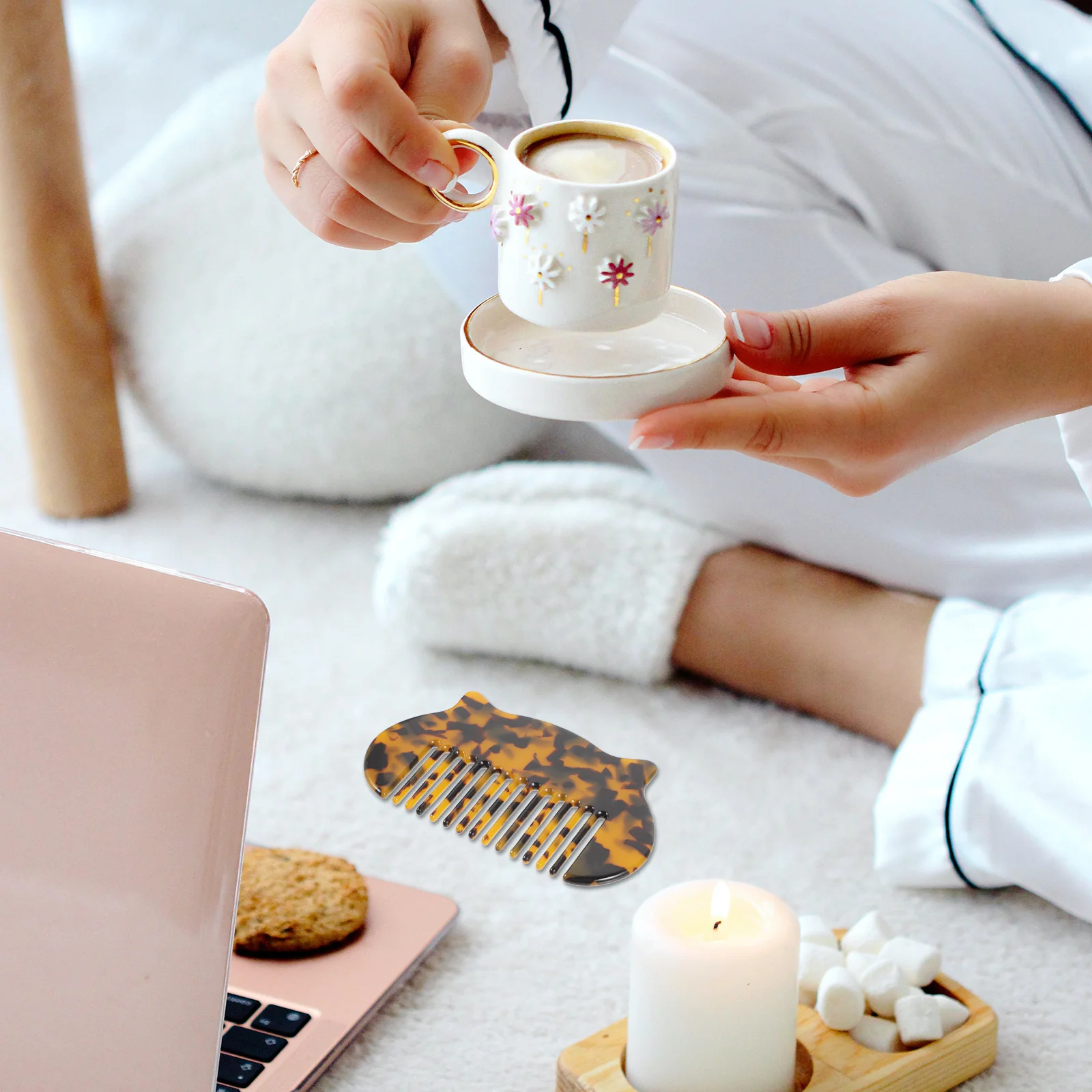 

Расческа для волос, антистатический дизайн кошачьих ушей, компактный портативный распутывающий дорожный кошелек, мини-щетка, зубная расческа для вьющихся и густых волос