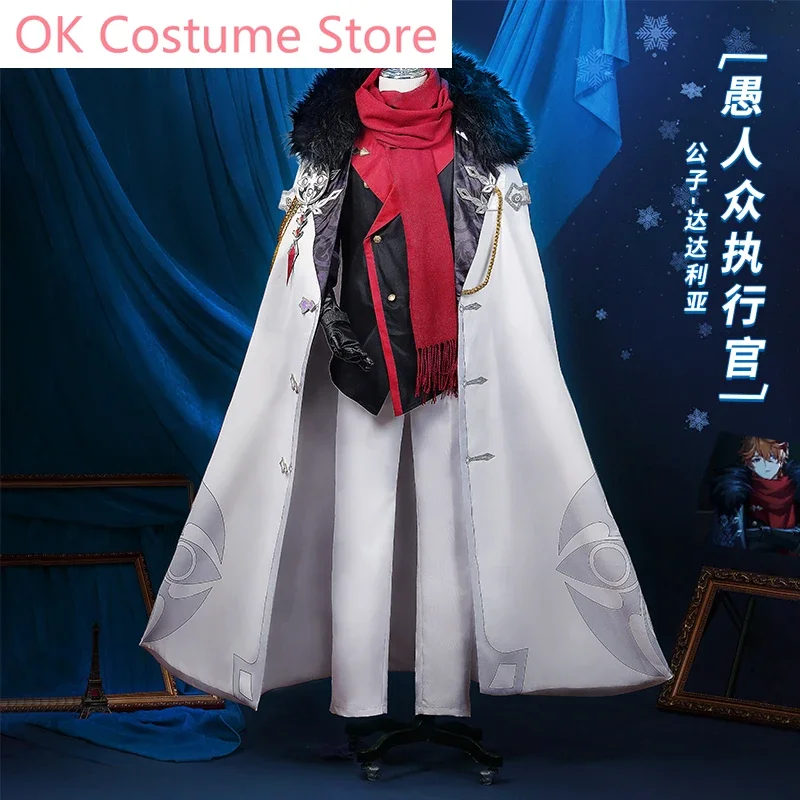 

Anime! Genshin Impact Fatui Tartaglia Game Suit Handsome Uniform Cosplay Costume Halloween Party Role Play Outfit Men