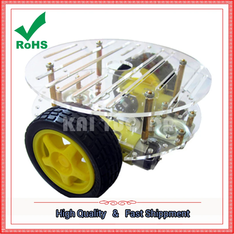 Intelligent Chassis Chassis Tracing Carts Obstacle Avoidance Trolley With Magnet Magnet Motor RT-4 Tracking Smart Car 0.42kg