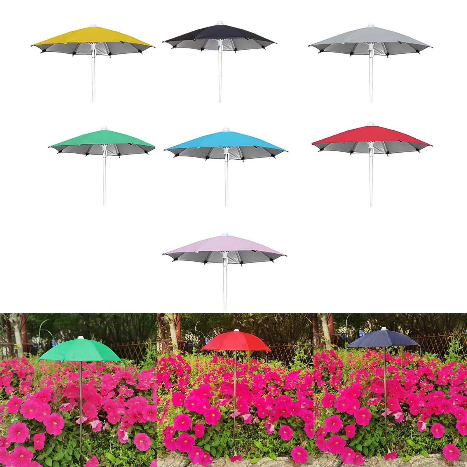 Plant Umbrella Sun Protection Stable Easy Installation Compact Garden Umbrella