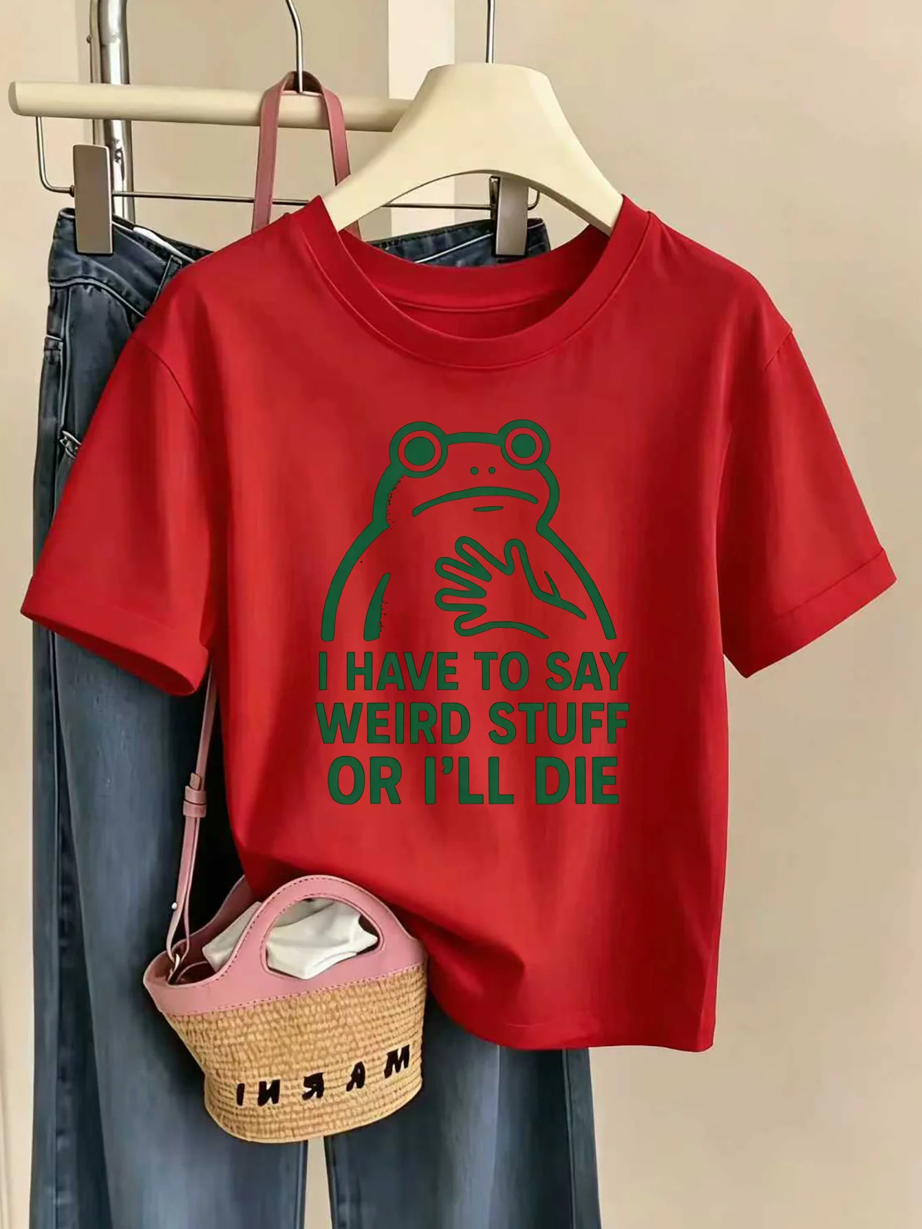 Family Matching Kids Tee Funny Frog Slogan Graphic Short Sleeve Cotton T Shirt Girls Boys Parent Child Humor Daily Casual Wear