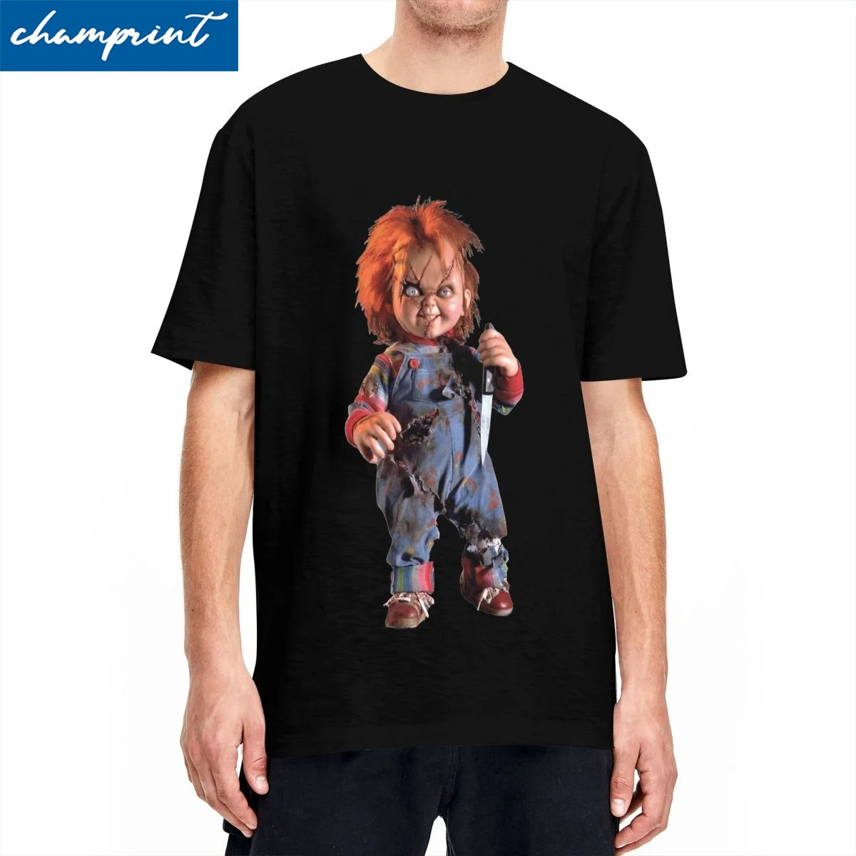 Men Women's Chucky Child's Play Doll Horror T Shirts Cotton Clothes Vintage Short Sleeve Crew Neck Tee Shirt 4XL 5XL 6XL T-Shirt