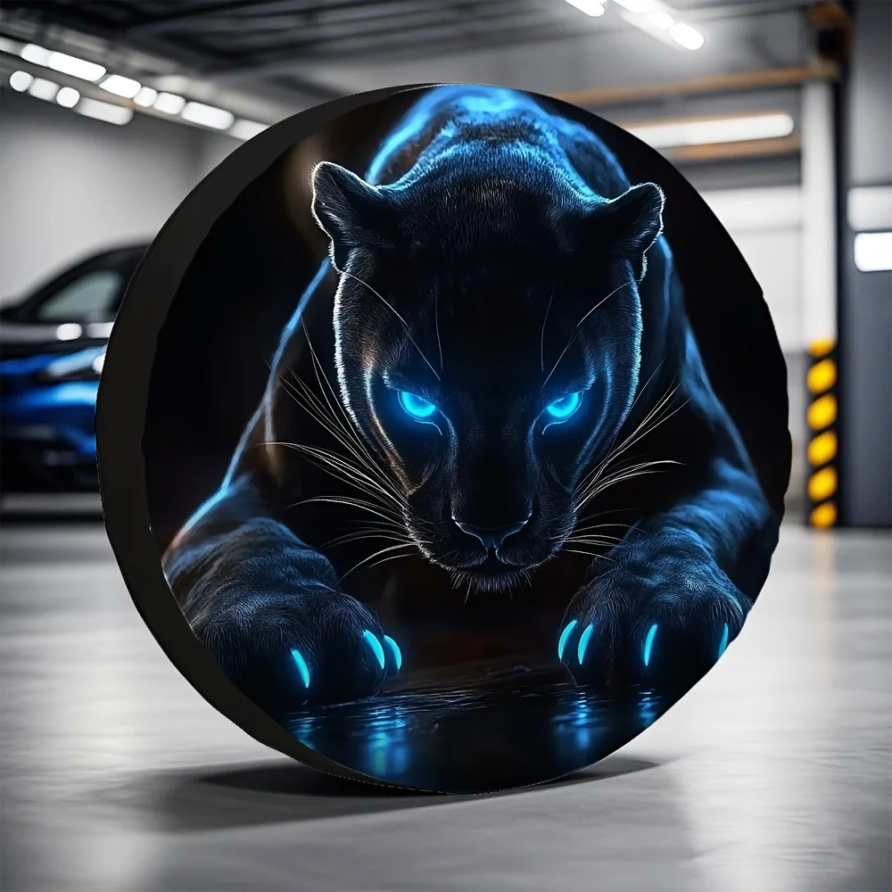 1pc, Universal Leopard-Patterned Spare Tire Covers Made of Versatile And Durable Polyester, Designed for Car Decoration