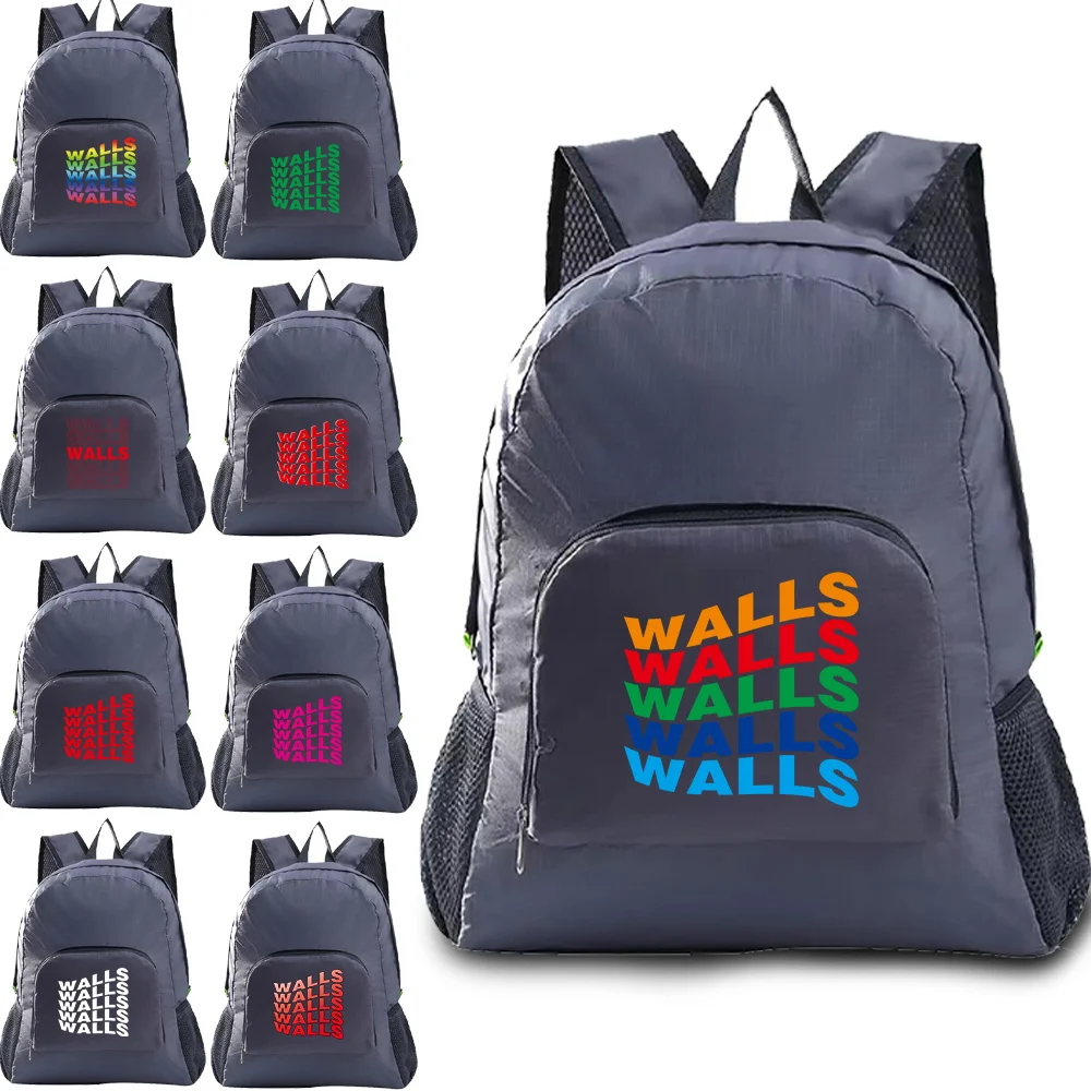 Foldable Backpack High Capacity Fashion Travel Bag Hiking Climbing Backpack Walls Series Outdoor Sport Rucksack Fashion