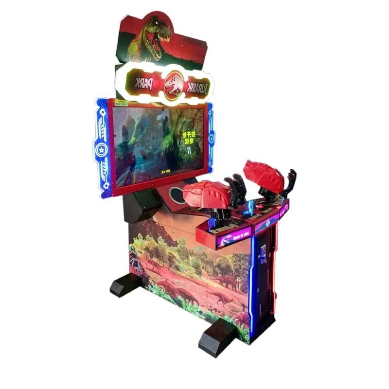 وحدة تحكم جديدة فاخرة عالية الوضوح بمسدس مزدوج آلة إطلاق الخيال العلمي-مقرحية Gunfighter ثلاثة في واحد لعبة عائلية تعمل بقطع النقود المعدنية