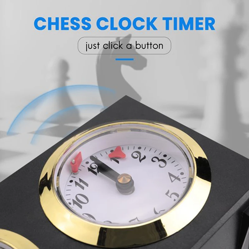 1 Piece Chess Clock Timer Fashion Chess Clock Mechanical International Chess Game Timer Black ABS