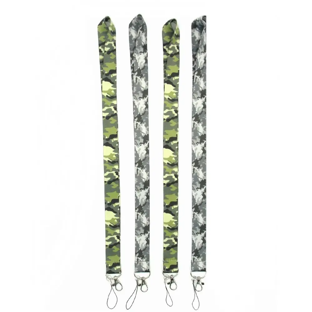 Key Ring Holder Phone Lanyard Strap Hang Rope Webbings Ribbon Phone Hang Rope Neck Straps Camouflage Lanyards Phone Ribbon