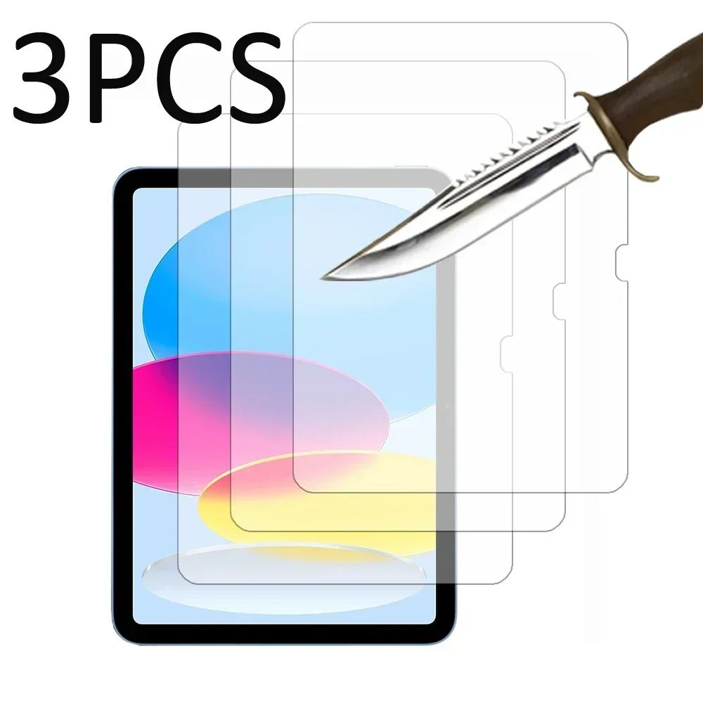 3PCS for Apple ipad 2022 10.9'' 10th Generation Gen 10 A2757 Tempered Glass screen protector protective tablet film HD