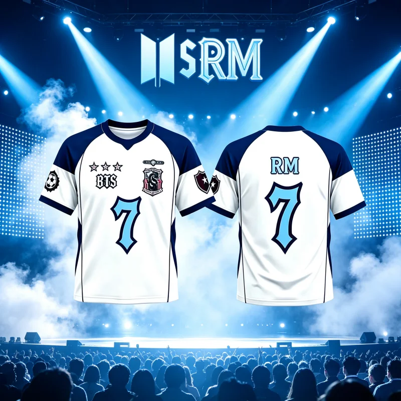 Korean Boy Band Merch Fan Edition Jersey T-shirt KPOP Star Style Printed Breathable Sportswear Daily Street Wear Family Matching