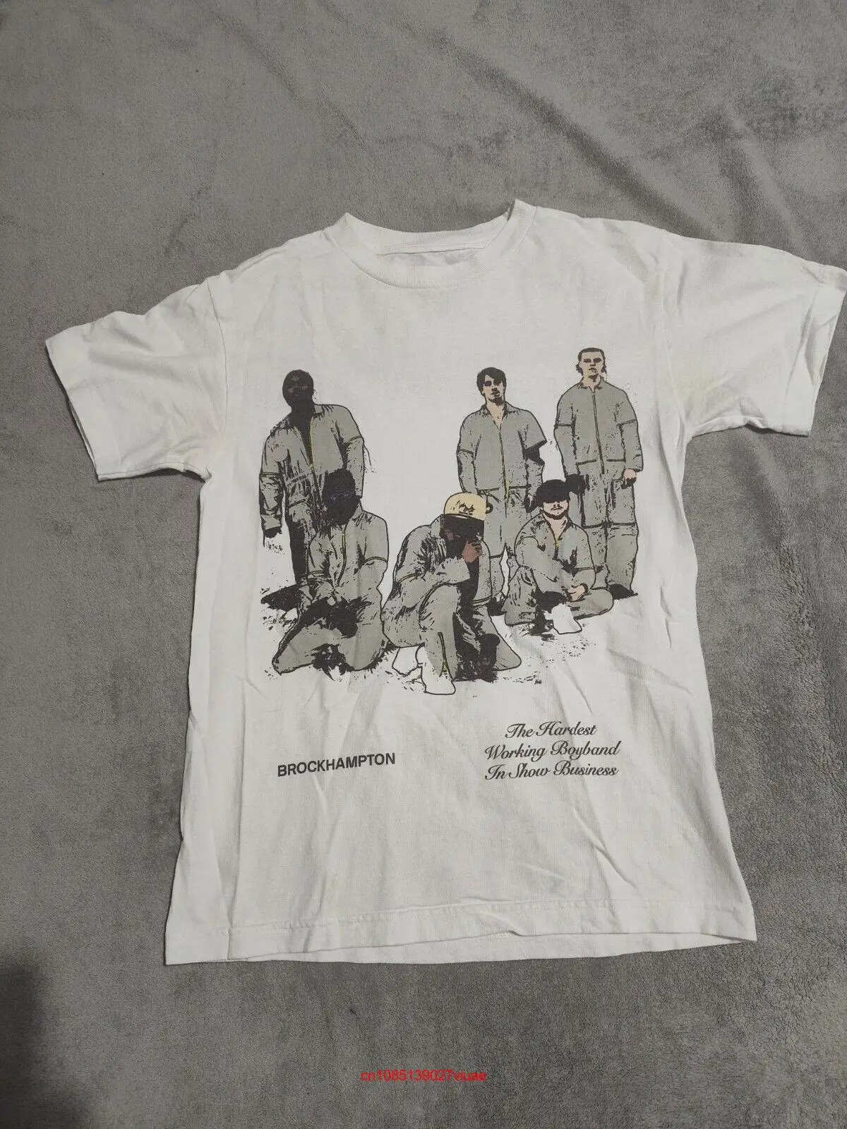 Мужская футболка Brockhampton Boyband, Маленькая Музыкальная белая футболка с круглым вырезом и длинным или коротким рукавом