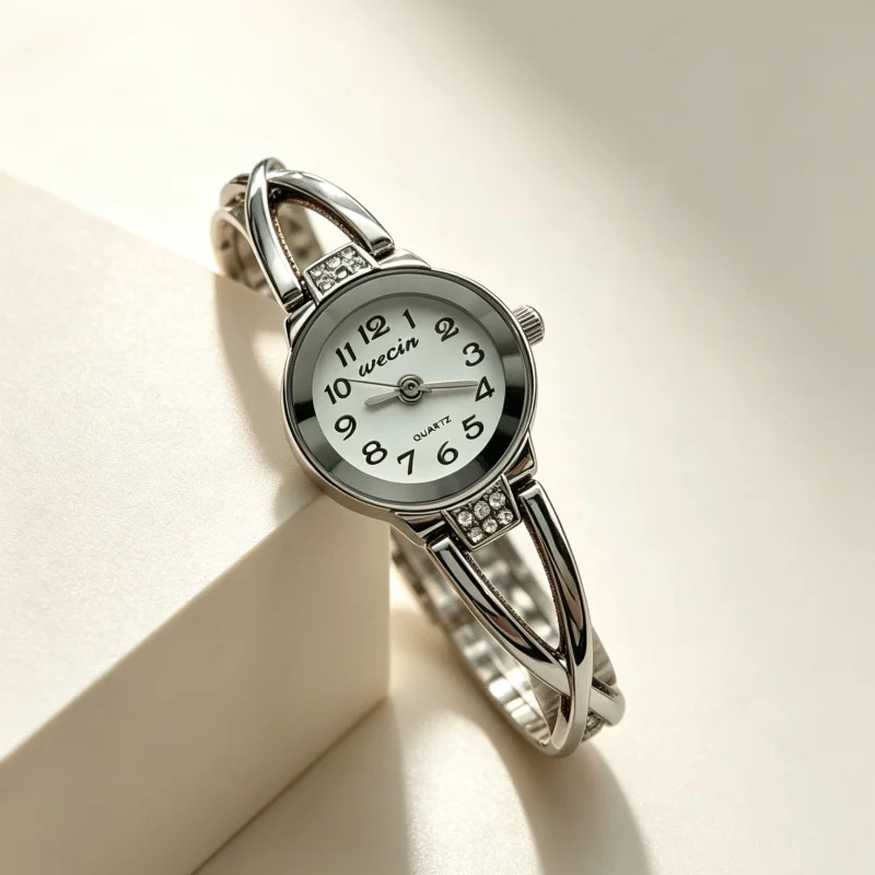 Leisure Arabic Numerals Surface Small Circular Women's Steampunk Quartz Watch Simple And Compact Dial Versatile Women's Watch