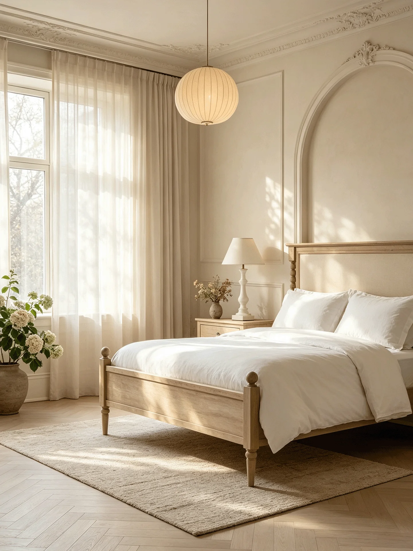 Natural wind solid wood  double  retro master  wind bed furniture