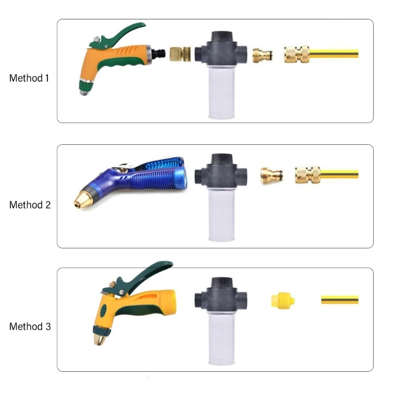 Wash Hoses Nozzle Solution Dispenser Engine Flush Mixer with Liquid for Remover Quick Connection