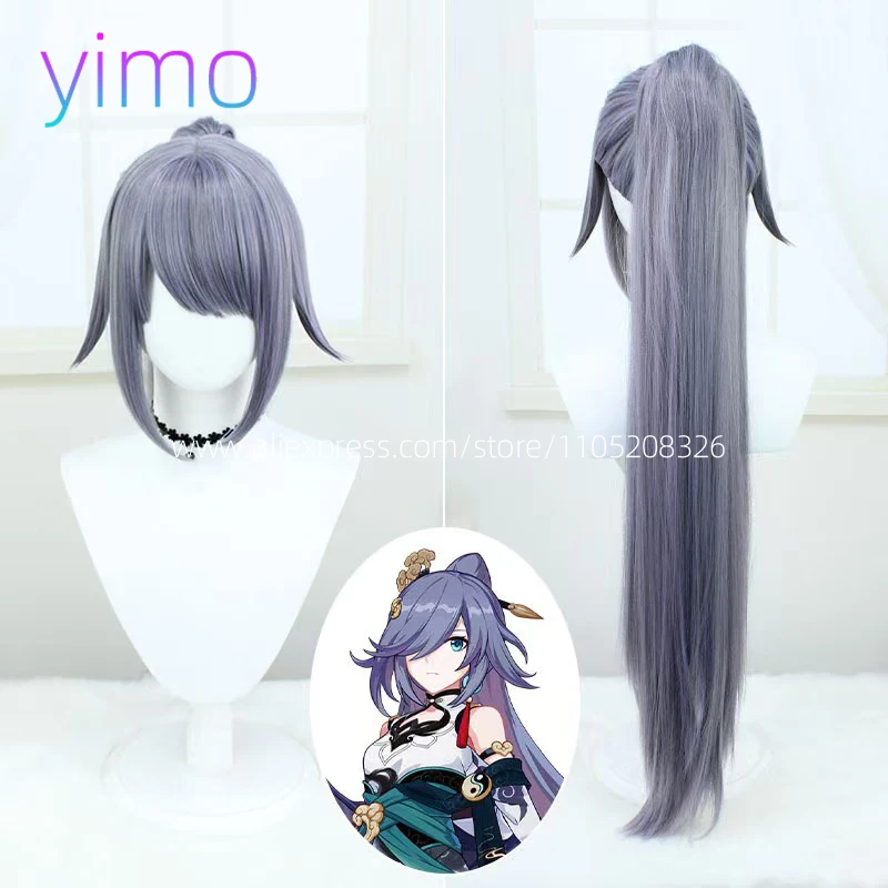

Honkai Rail Cosplay Wig Fubuki Yunmo Danxin Cosplay Wig Ponytail Staar