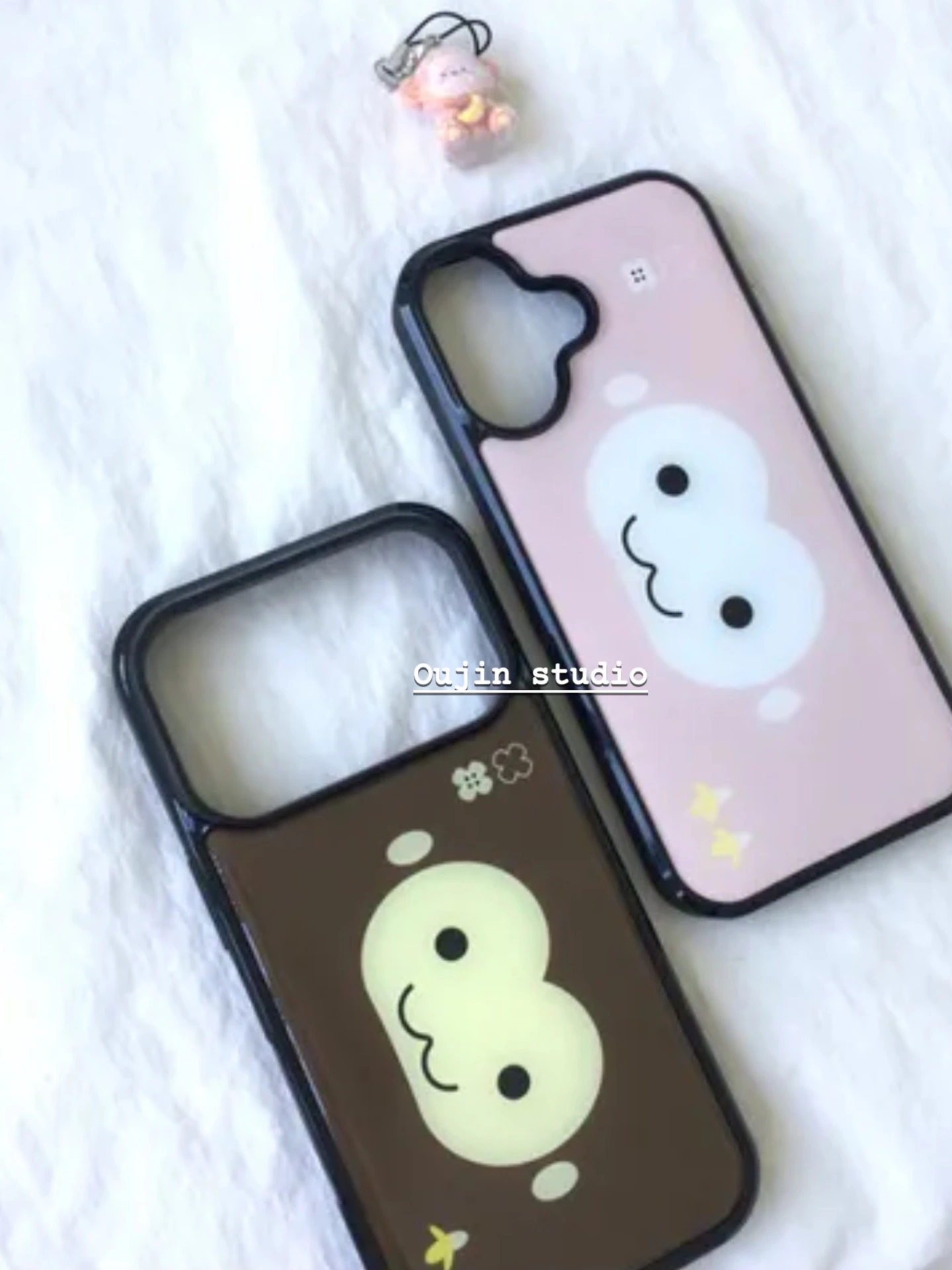Korean Ins Cartoon Monkey Couple Y2K Phone Case For Samsung S23 FE S24 Plus S25 Ultra S26 Edge Anti Drop Silicone Back Cover