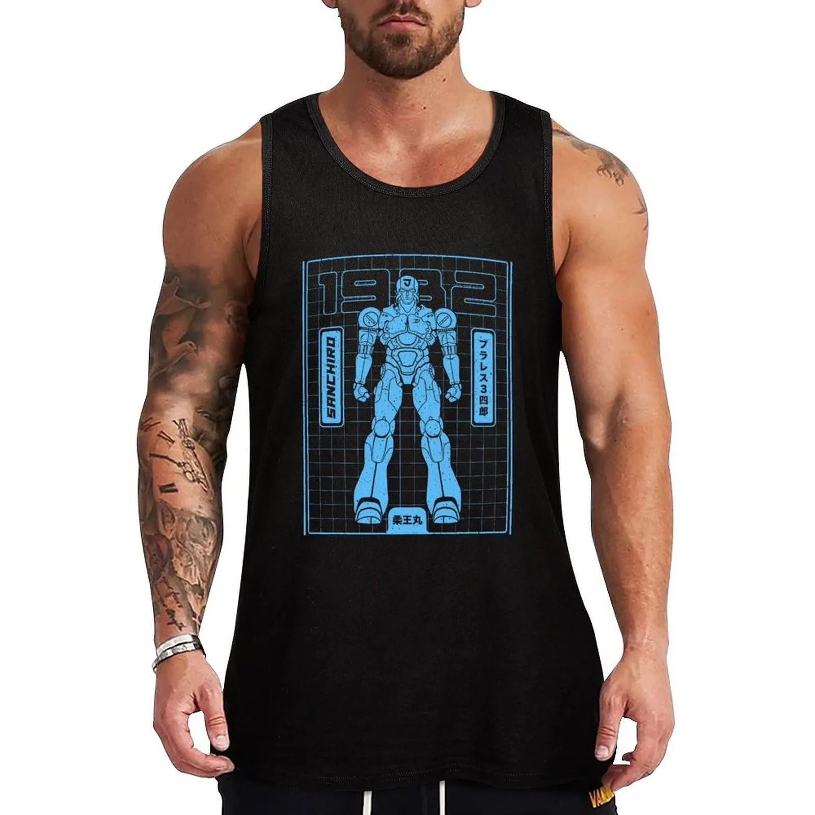 Plawres Sanshiro - Juohmaru -jumaro - Tank Top sleeveless gym shirts male clothing men Body man