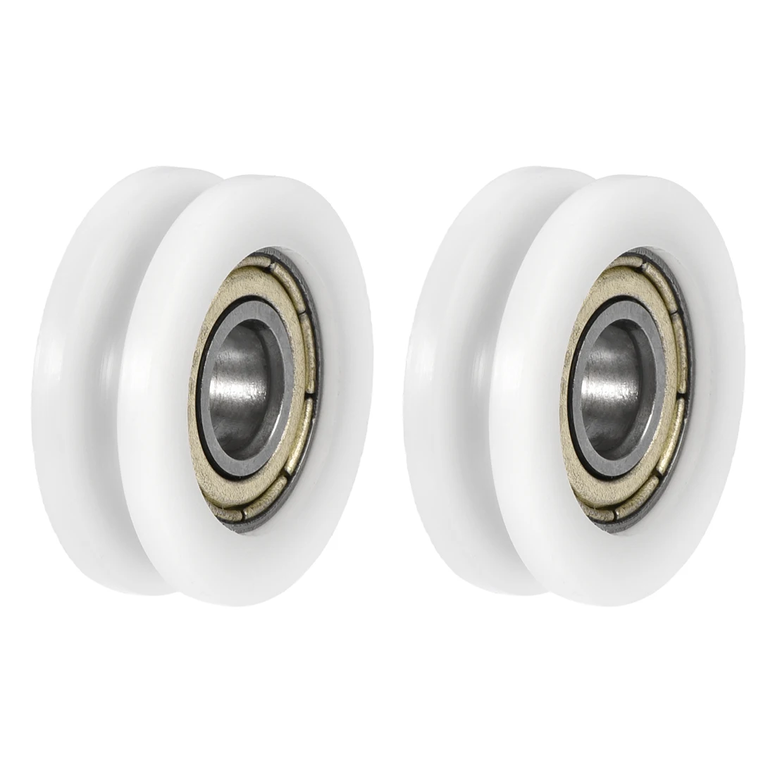 uxcell 2-20Pcs U Groove Guide Pulley Rail Ball Bearings Double Metal Shielded GCr15 Chrome Steel Bearings Roller Guide Wheel