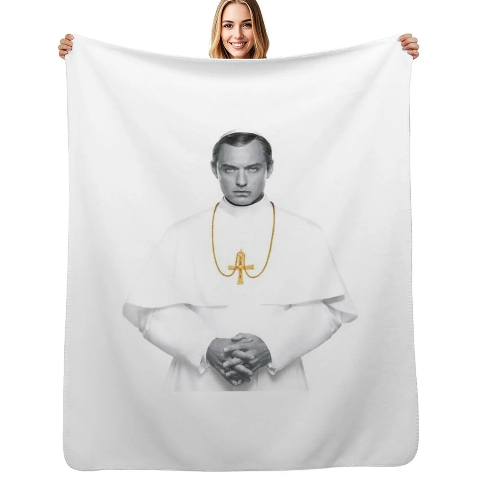 Lenny Belardo - Young Pope Pius XIII - Jude Law Throw Blanket Warm Throw Blanket Gift for Anniversary