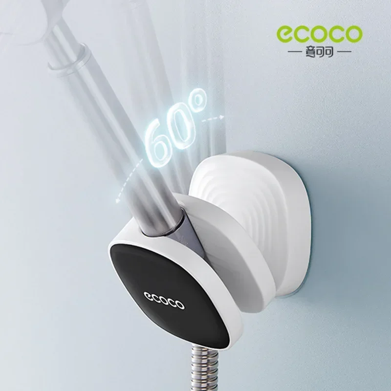 ecoco Shower bracket, universal shower head, nozzle mount, non punching suction cup holder, adjustable bathroom shower base