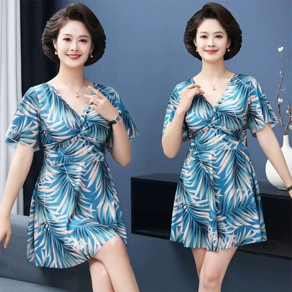 Slimming Design Women's Swimsuit Strapless Floral Korean Style Bikini Separate Pieces High-End Feel Thermal Spring Swimsuit