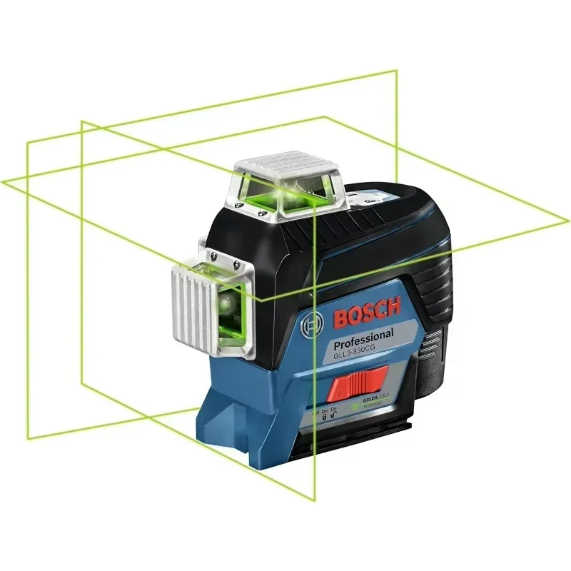 GLL3-330CG 200 Ft 12V Max Connected 360 Degree Green-Beam Laser, Includes 2.0 Ah 12V Max Lithium-Ion Battery & Charge