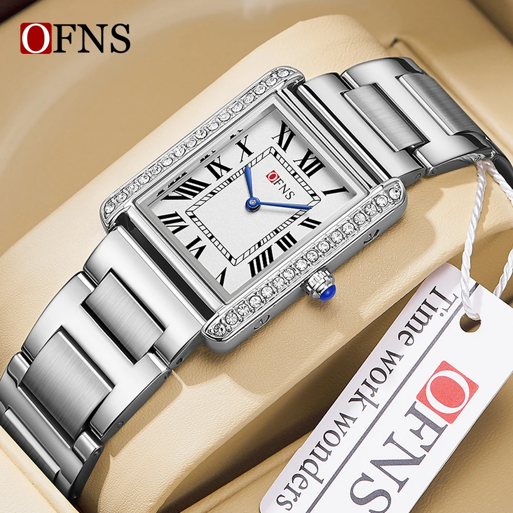 

OFNS 1520 Roman Scale Couple Quartz Watch Belt Fashion Trend Waterproof Simple Creative Quartz Men's and Women's Watch