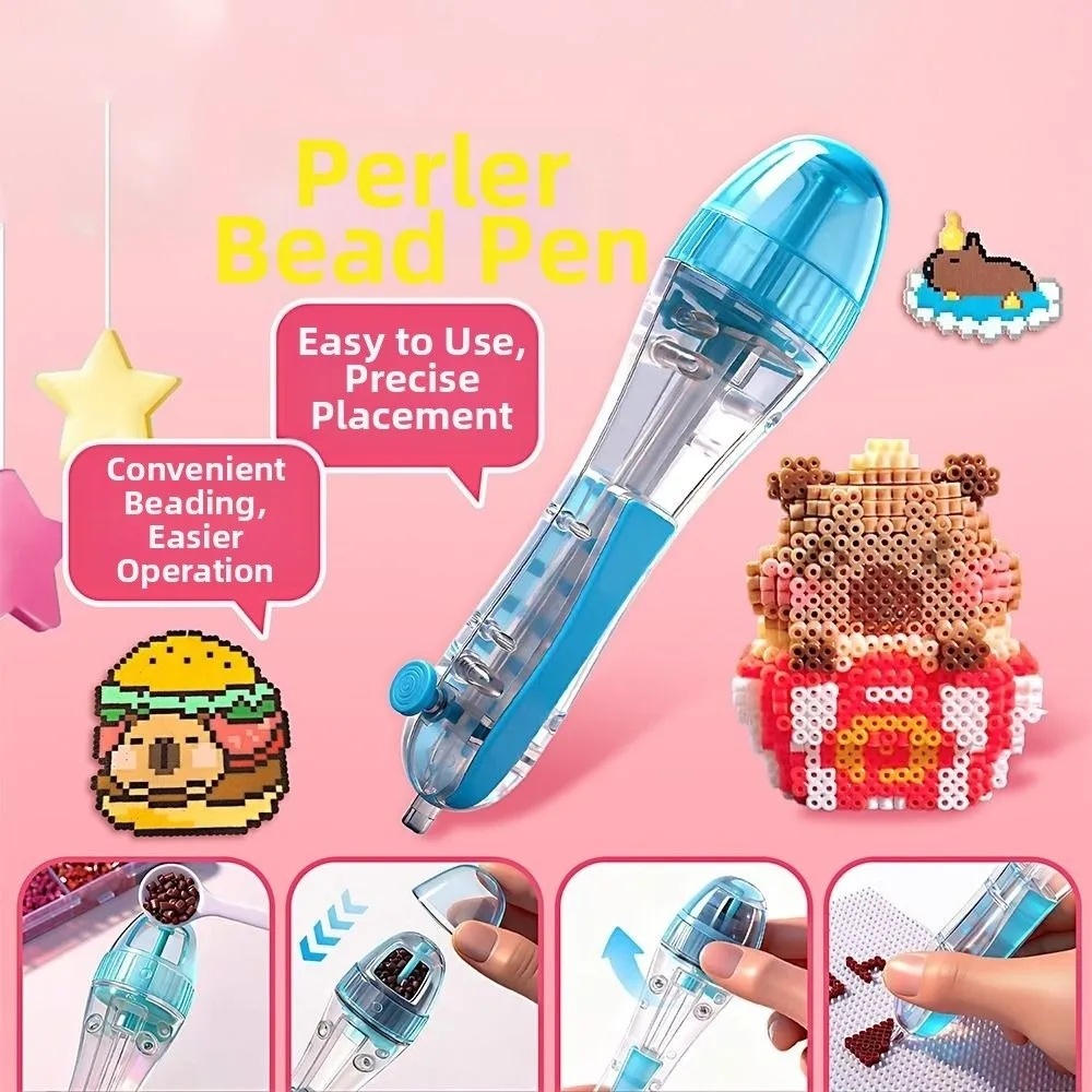 2.6mm Tip Bead Placement Pen Automatic Crafts Maker Ergonomic Grip Bead Positioning Pen Save Time Press Bead Placement Tool Kids