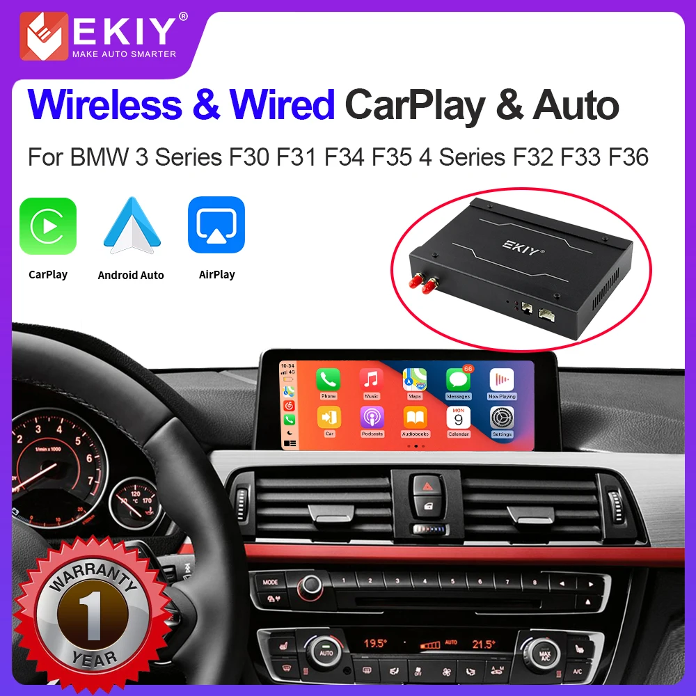 

EKIY беспроводной CarPlay для BMW 3 4 серии F30 F31 F32 F33 F34 F35 F36 2013-2016 для системы Linux с Android Mirror Link AirPlay