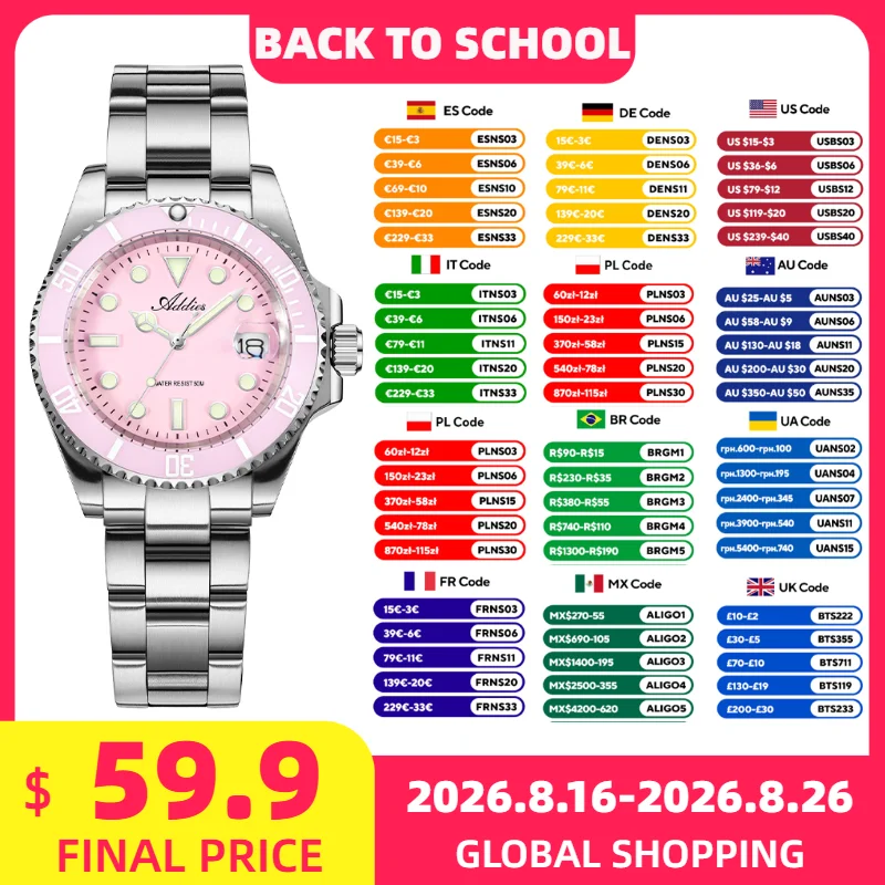 Waterproof Diving Watch - Addies New Women Watches Luxury BGW9+C3