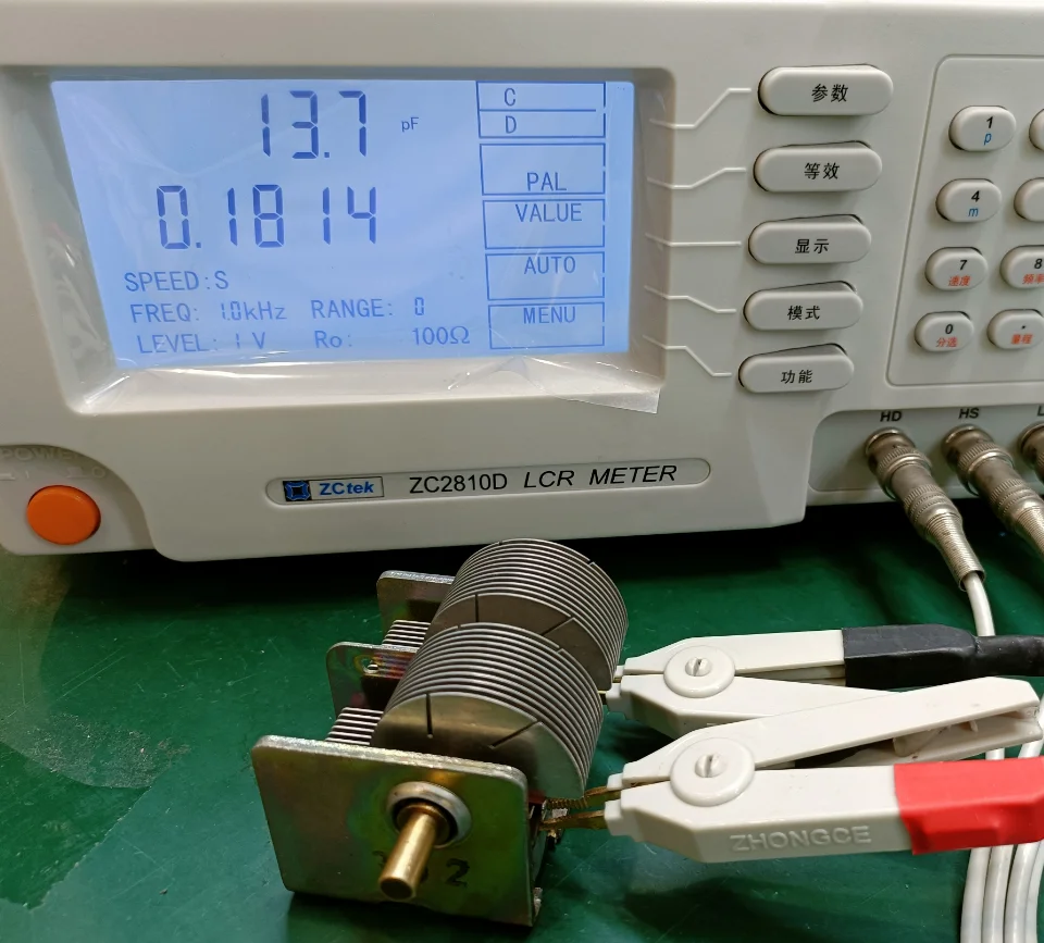 Second Hand  Cb-2-365 Air Medium Dual Variable Capacitor Mineral Radio Electronic DIY