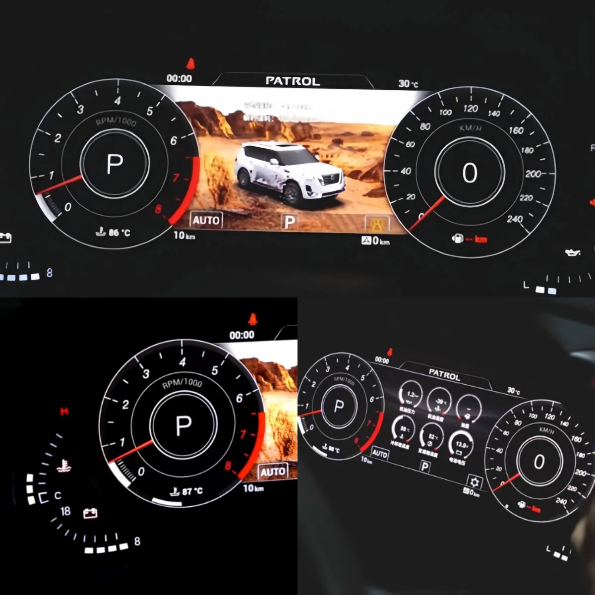 Panel de Instrumentos Digital LCD para Nissan Patrol Infiniti QX56 Y62 2010~2021, Velocímetro, Cabina Virtual, Panel de Instrumentos Virtual