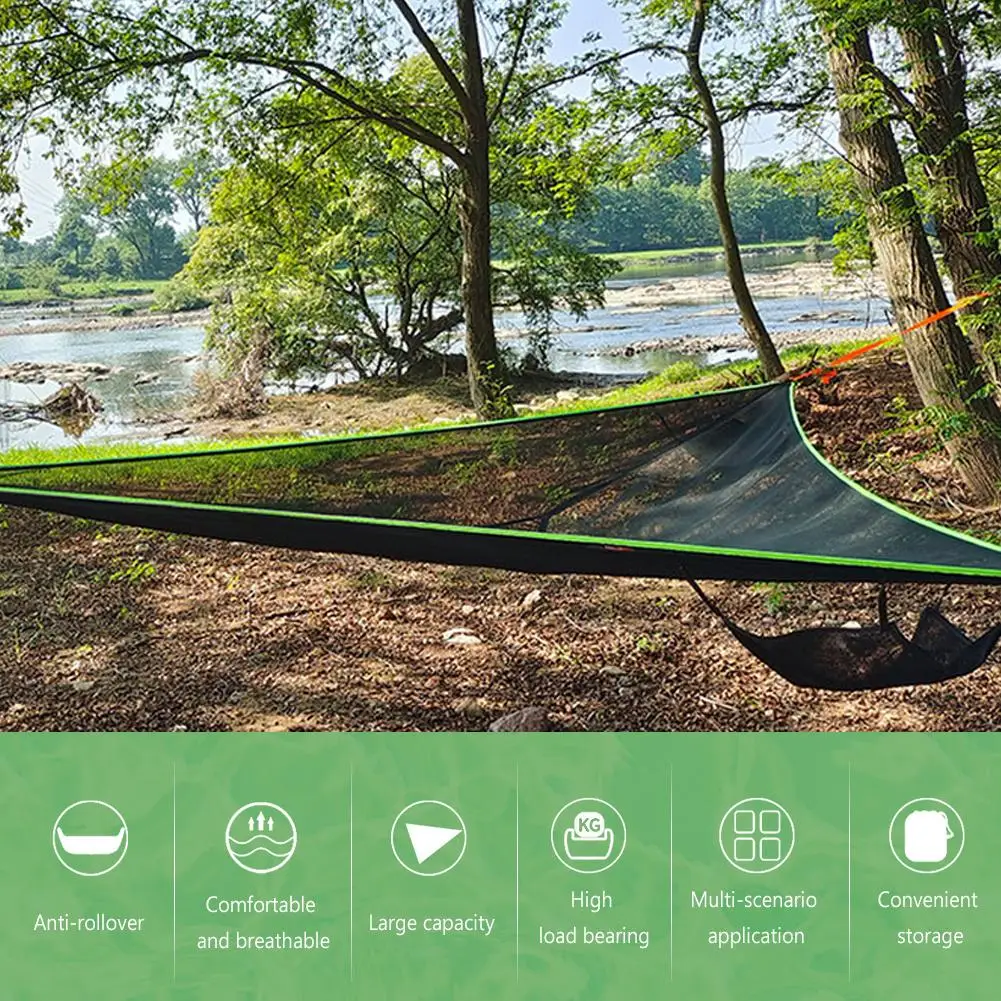 Multi Person Hammock 3 Point Tree Bed Triangle Hammock Tent Suspension Kit For Travel Backyard Outdoor Garden Camping