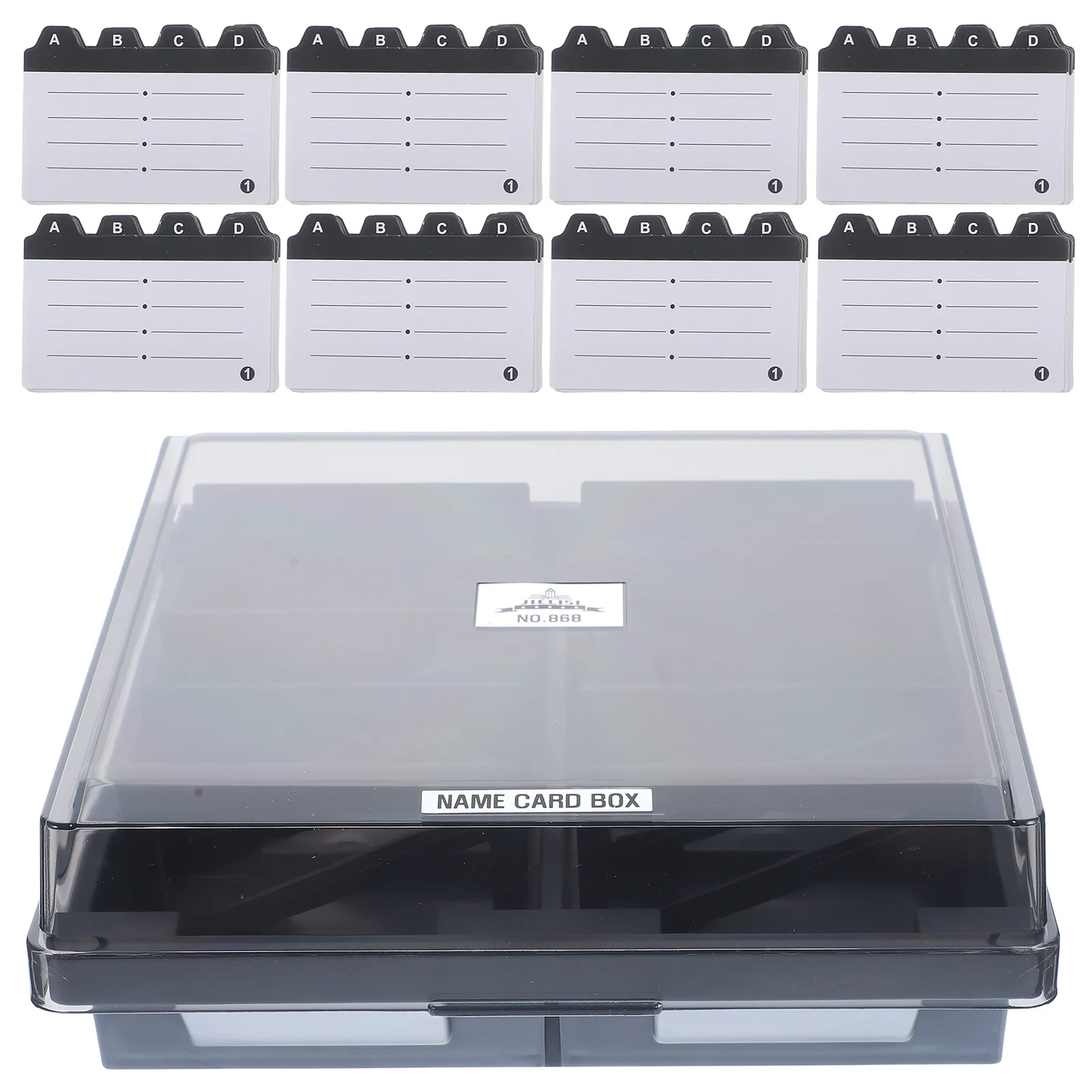 

Plastic Business Card Holder Display Stand Large Capacity Sturdy Stable Elegant Desktop Organizer Storage Box Desk Card Holders