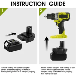 For Makita/Dewalt/Milwaukee 18V Li-ion Battery Adapter MT20RNL DM18RL Convert To Ryobi 18V Li-ion Battery for Ryobi 18V Tool Use