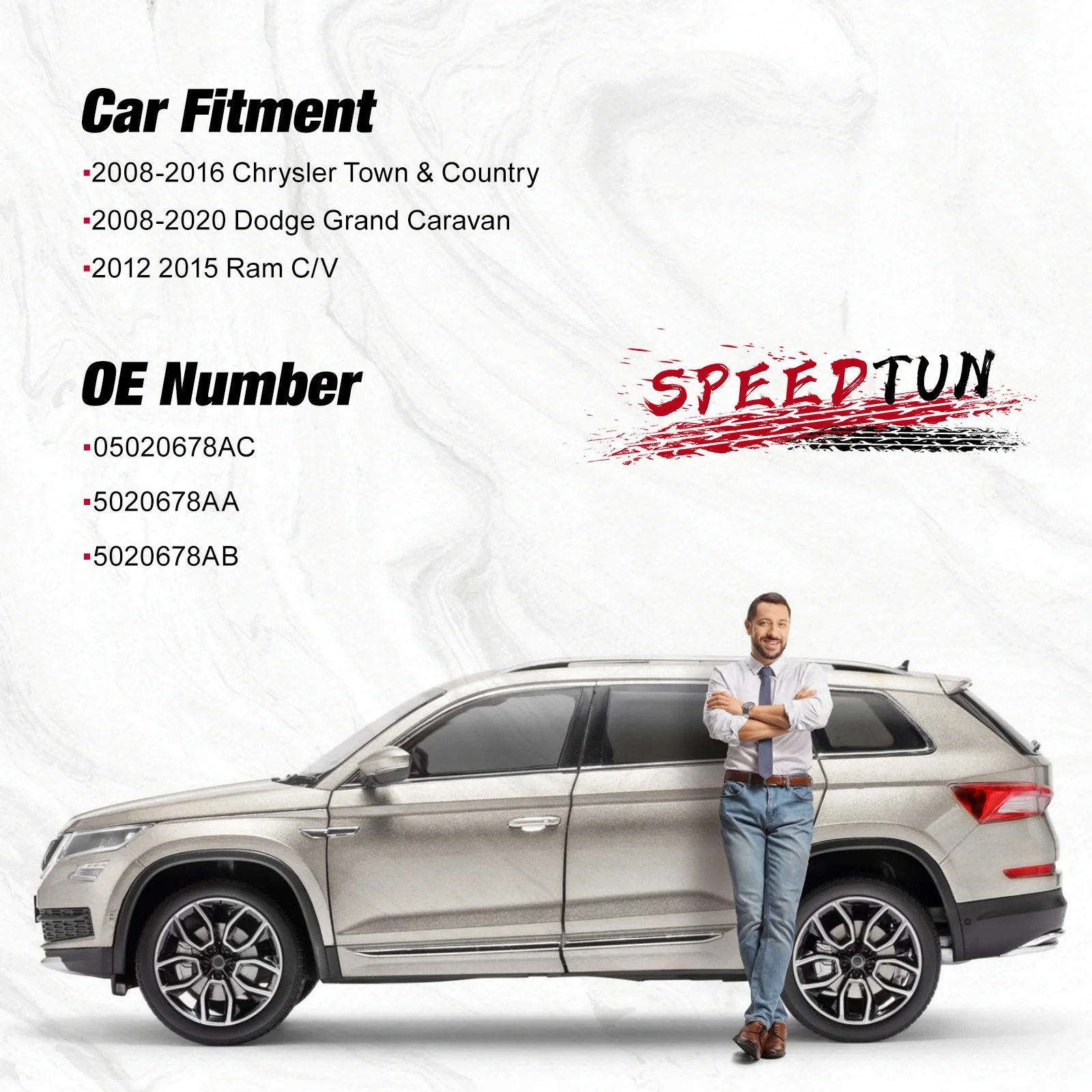 مشغل الباب المنزلق الأيمن 5020678AA لكرايسلر تاون آند كونتري 2008-2016 ودودج جراند كارافان 2008-2020 #5