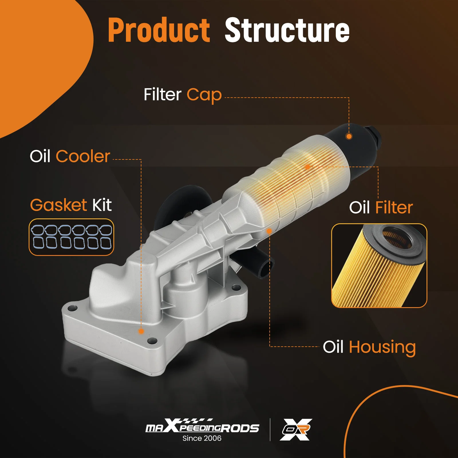 

Корпус масляного радиатора для Mercedes C250 SLK250 2012-2015 2711801210