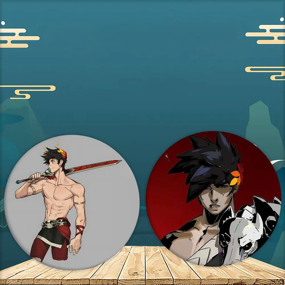 H-Hades لعبة فيديو ميمي شارات بروش مستديرة شارة الطرفية التلبيب دبابيس صفيح لحقيبة كتف اكسسوارات هدايا تذكارية