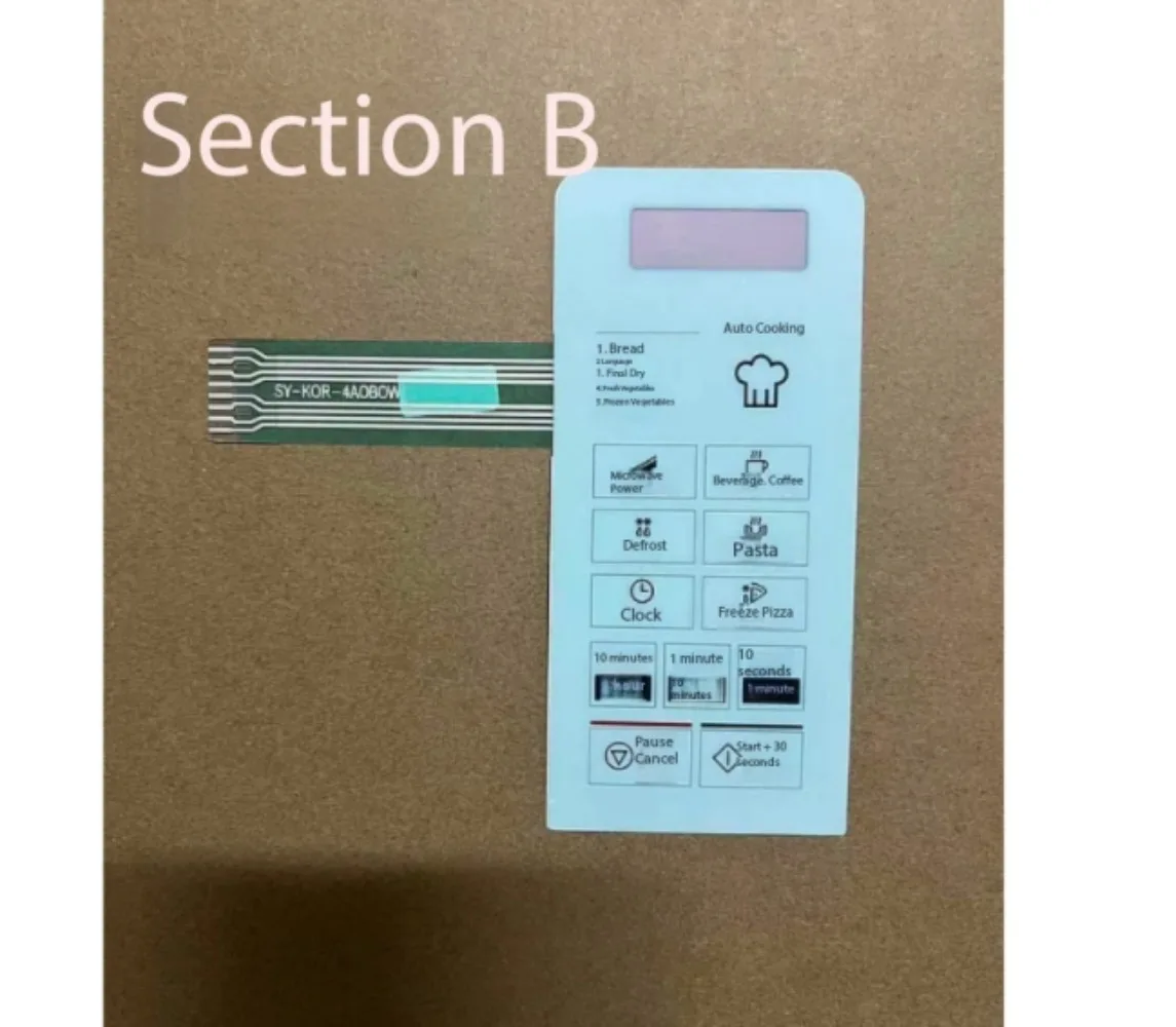 1PC For Microwave Oven Membrane Panel Switch KOR-4A6BW KOR-4A0BW KOR-4A0B0W