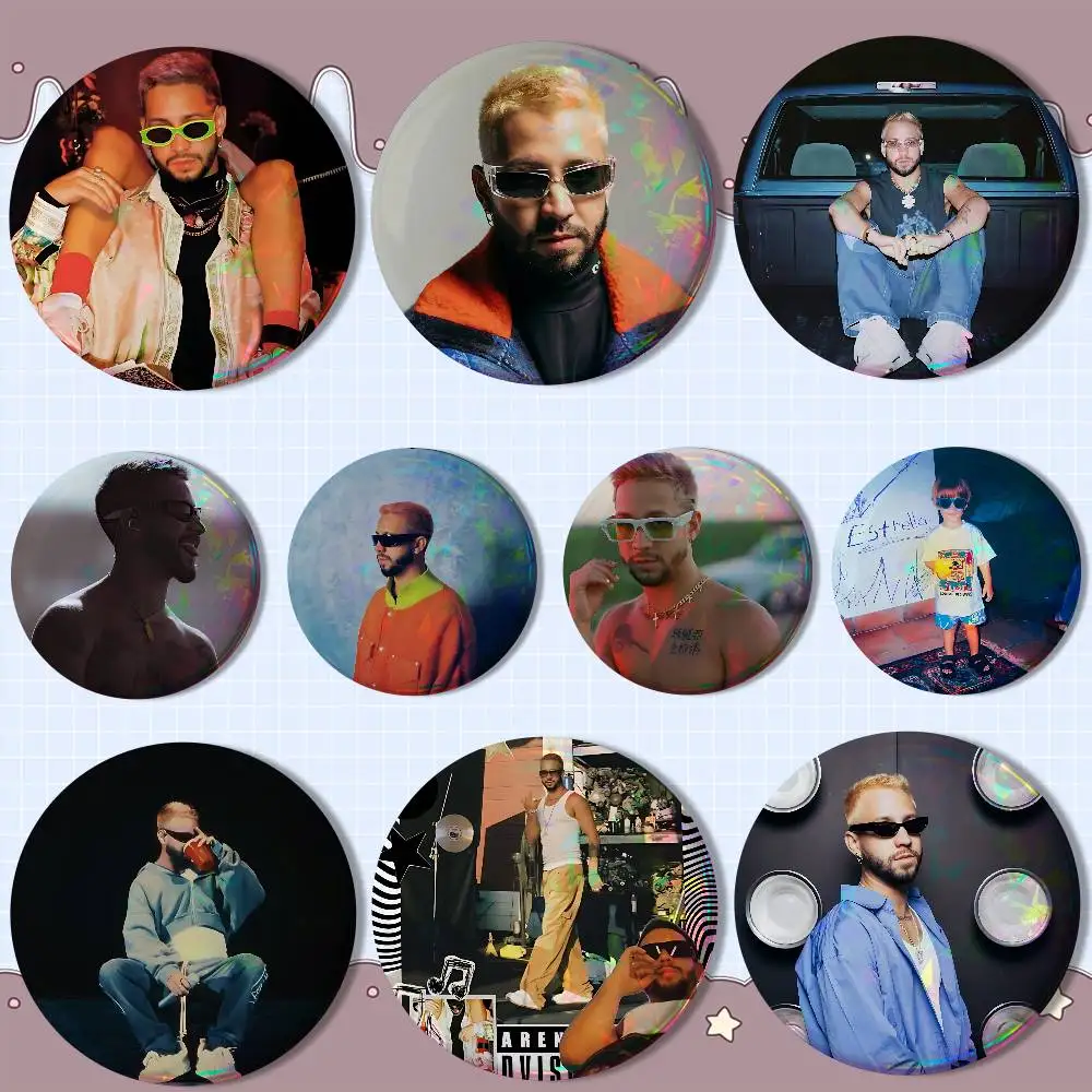 

mad hot Mora MICRODOSIS cool Round Exquisite Badge Brooches Creative Pins For Clothes Hat Backpack Gift Accessories