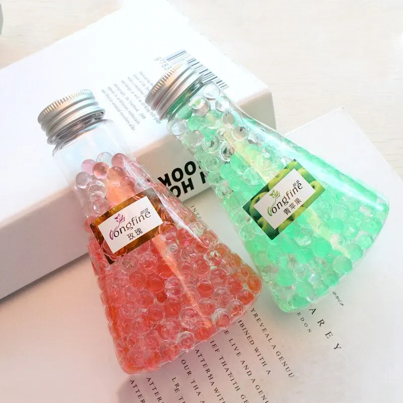 140g Ocean Baby Crystal Fragrance Beads Car Aromatics Household Deodorant Indoor Solid Air Freshener Conical Bottle Fragrance