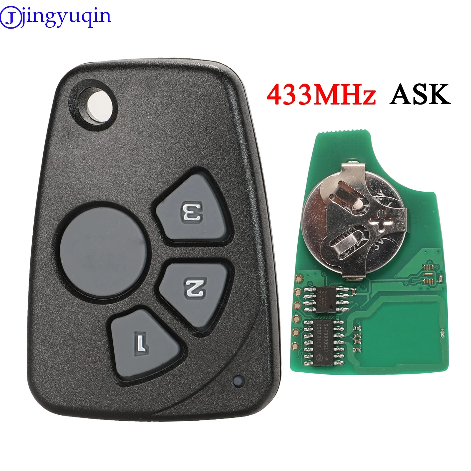 

jingyuqin New 4 buttons Remote 433MHZ ASK Car Key For Chevrolet Cruze Spark Onix Silverado Volt Aveo Sonic