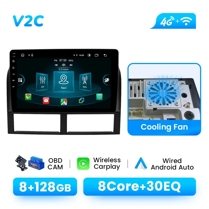 XONRICH AI Draadloze CarPlay Voor Android14 Auto Radio voor Jeep Grand Cherokee II WJ 1998-2004 Multimedia Navi Stereo IPS GPS